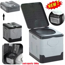 6.6 Gallon 20L Portable Toilet Flush Travel Camping Commode Potty Outdoor Indoor