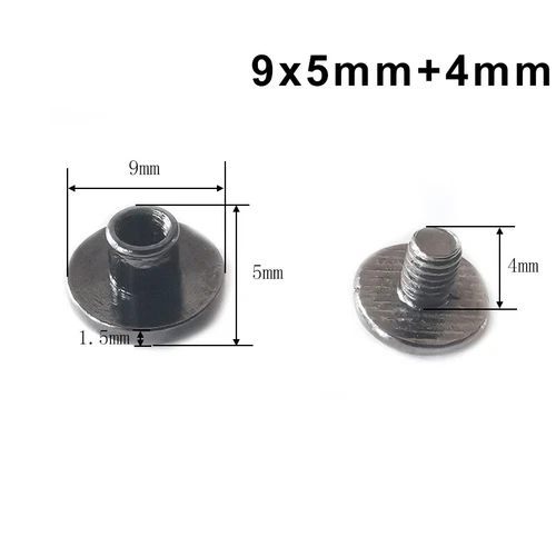 Massive Messing Schraubnieten Flachkopf Leder Basteln für robuste Taschen Bücher - Picture 10 of 14