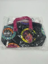 Laurel Burch Small Tote 13” Bag Sun N Sand 3 Cats Black Colorful Canvas New