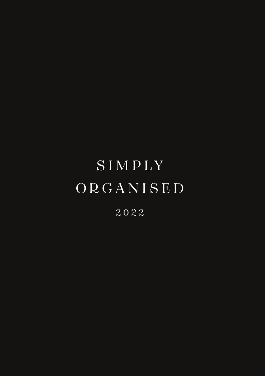 Simply Organised 2022 - Premium Black (buch)
