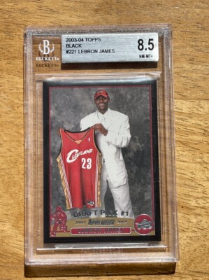 CENTERED LEBRON JAMES 2003-04 topps Black 249/500 RC Rookie Bgs