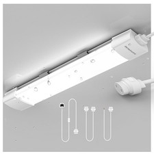 Led Batten Light 43cm 16W Daylight 6000K Plug In Linkable Workshop Under Cabinet
