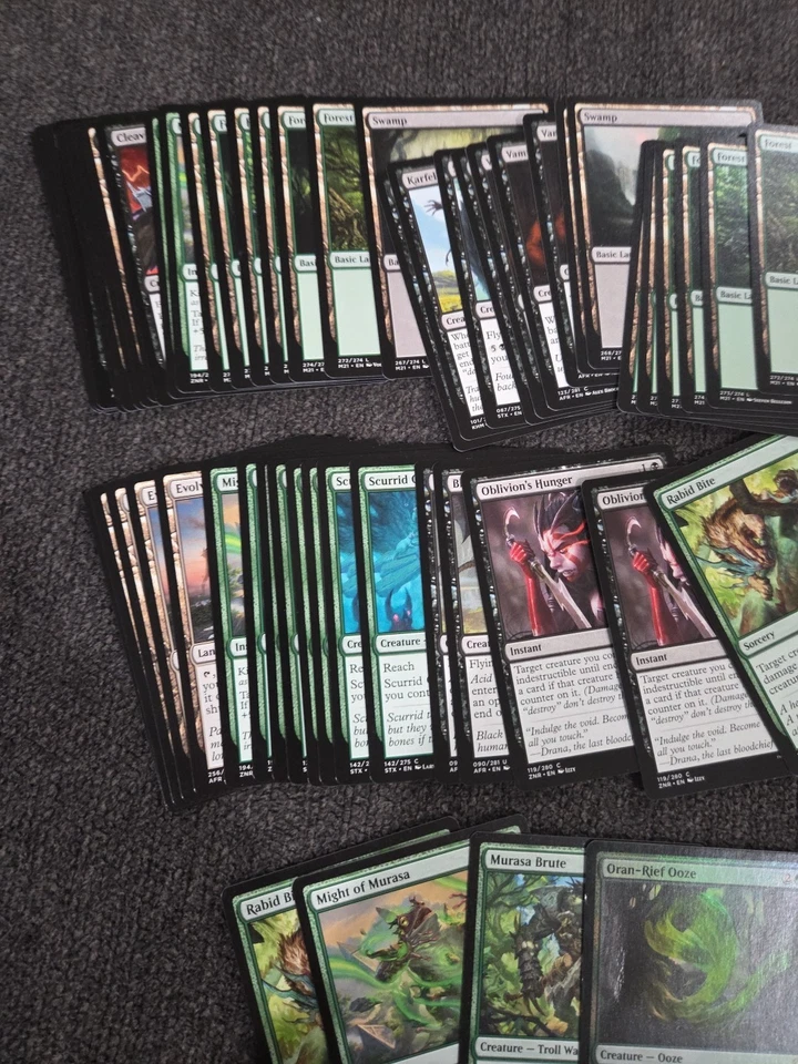 Magic The Gathering 2021 Arena Green Black Starter Deck 60 Original cards w/box  - Image 4 of 4