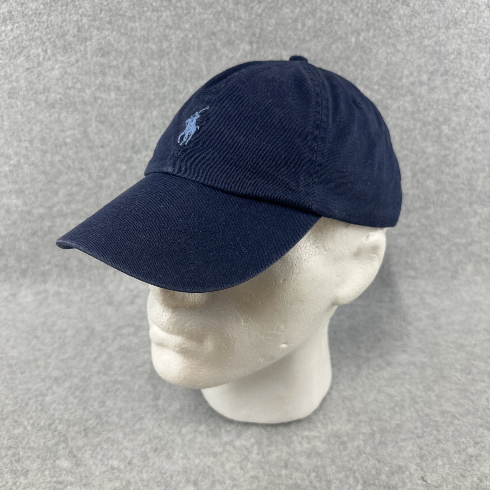 Cappello Berretto Vintage Polo Ralph Lauren Blu Navy Azzurro Pony Strapback Slouch *Leggi