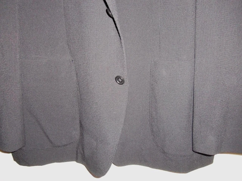 (BA247) BLAZER IBIZA LIGHT WOOL Seersucker NEGRO CLARO COMO NUEVO - 44 R Foto 4 de 4