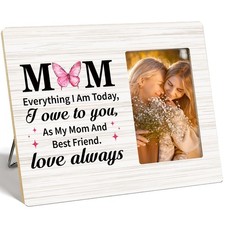 Mother Mommy Wooden Picture Frame Birthday Holiday Gift Fits 4x6 Inch Photo