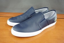 Scarpe Lacoste TATALYA uomo taglia 11 blu pelle slip on casual comode sneakers