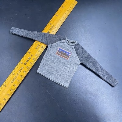 MCC026B 1/6 Scale Solider Long-Sleeve T-Shirt Mockup for 12'' Figure Prop Scene