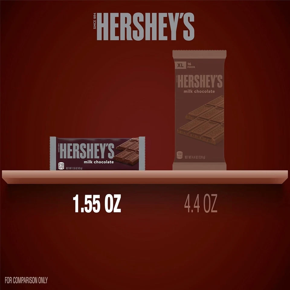36 DELICIOUS Barras de Caramelo Hershey's de Chocolate con Leche, Envueltas Individualmente 1.55 OZ Foto 4 de 4