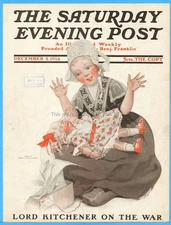 1914 Saturday Evening Post Sarah Stilwell-Weber Dutch Girl Doll Front Cover ONLY