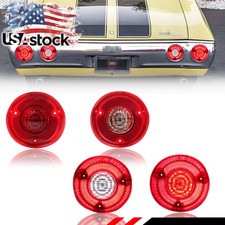 4X Red LED Rear Tail Brake Light & White Back...