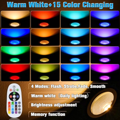 Halloween Color Changing Spotlights Plug in Spot Light,RGB Landscape Lighting... - Picture 4 of 7