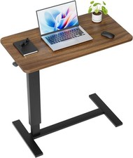 NIUTN Overbed Bedside Table with Wheels, Adjustable Hospital Over Bed Table,