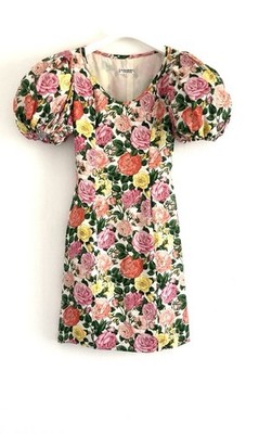 S/S 1992 RUNWAY & AD CAMPAIGN VINTAGE YVES SAINT LAURENT ICONIC ROSE DRESS XS S