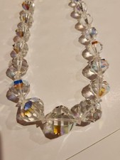 Austrian Aurora Borealis Graduated Crystal Necklace