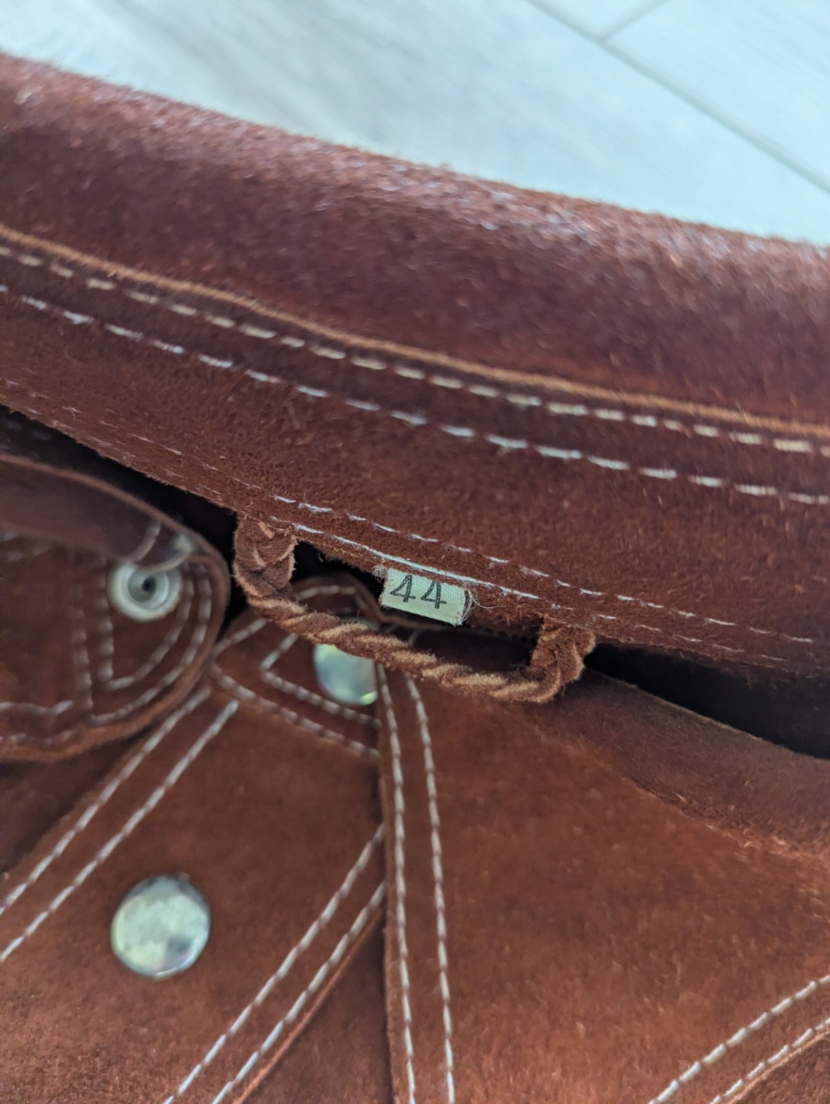 Vintage Brown Suede Button Front Basic Jacket Men… - image 13