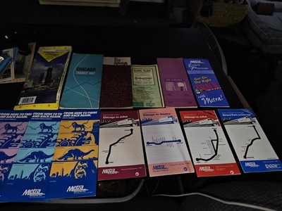 Vintage Lot Of Chicago Transportation Metra CTA Timetable ETC 1980's-90's