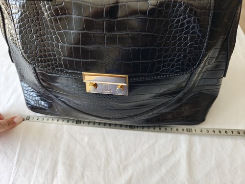 JLO Jennifer Lopez Black Women Handbag, Manhatten Bowler Bag Black Faux leather - Foto 17 di 24