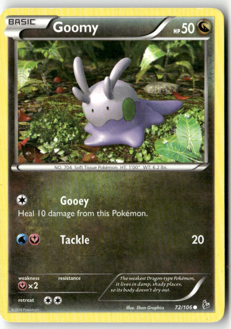 Goomy 72/106 Common Flashfire Pokemon Moderately Played