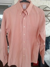 Brooks Brothers Mens 15-33 Orange Non-Iron All Cotton Long Sleeve Shirt