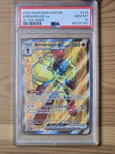 2023 Pokemon Armarouge ex 218/182 SV04: Paradox Rift Holo PSA 10
