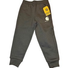 Carhartt Kids Fleece Logo Sweatpants Caviar Black BN9450-G Size 4 Joggers NWT