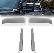 Tow Mirror Caps Replacement for 2020 2021 2022 2023 2024 2500HD 3500HD Chrome