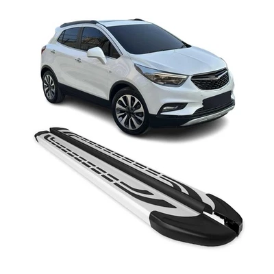 Marchepieds Latéraux pédale pour Opel Mokka 2012-2019 Aluminium Gris 2Pcs - Photo 1/4