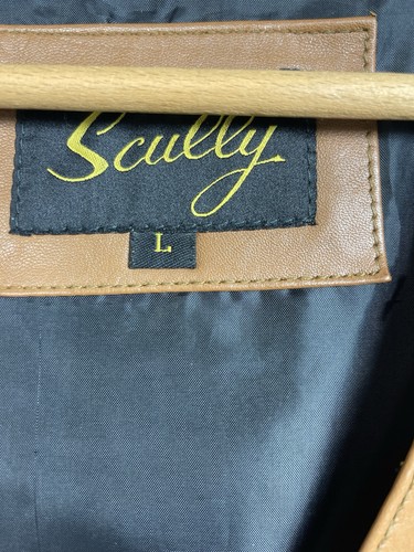 Scully Men’s L Western Leather Vest equestrian Brown Star Button Lambskin rodeo - Picture 2 of 16