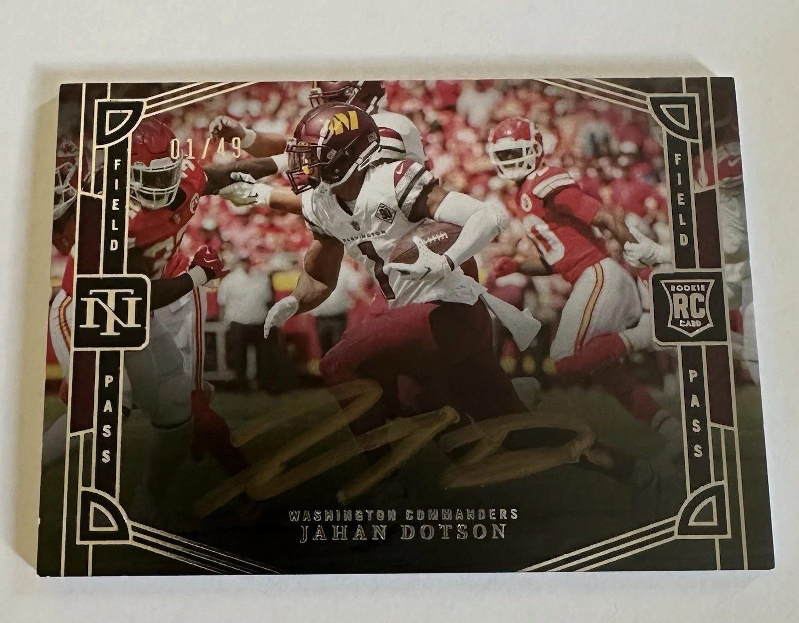 Jahan Dotson Panini Legacy Futures Patch Autograph #FPJD Base