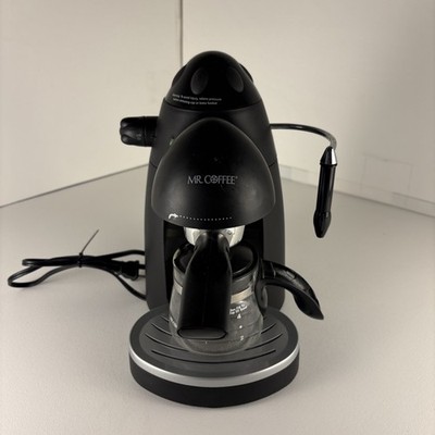 Mr. Coffee Espresso Cappuccino Maker Model ECM20 Black 4 Cups Steam Machine T1