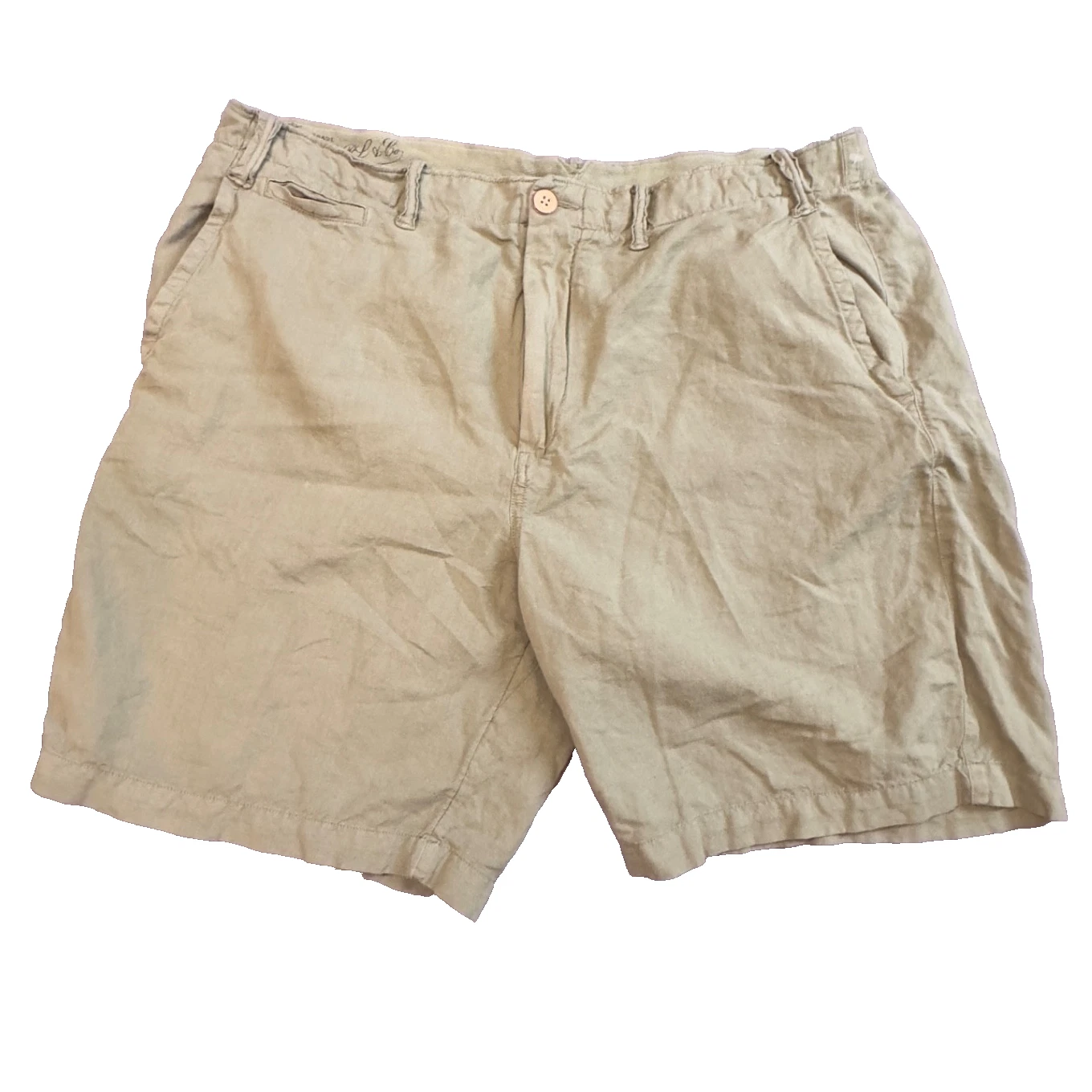 Polo Ralph Lauren Men's Linen Shorts 36 Green Superior Nautical Goods Classic