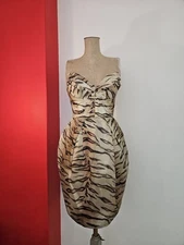 ZIMMERMANN Silk Bustier Cocktail Dress Leopard Size 1