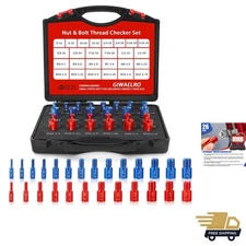 Nut and Bolt Thread Checker - 26 PCS Nut and Bolt Gauges Individually Housed ...