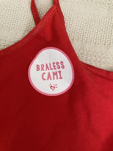 Justice Girl’s Tank Top Red Braless Cami size 18 plus NWT - Picture 3 of 5