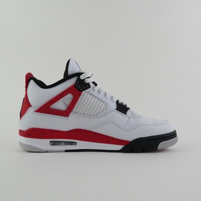Nike Air Jordan 4 Retro Red Cement White Fire Sneakers DH6927-161