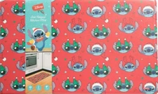 Anti-Fatigue PVC Floor Mat (18"x30") CHRISTMAS, DISNEY STICH FACES ON RED, BB