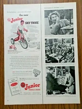 1954 AMF Bicycles Ad  The New Junior Sky Trike