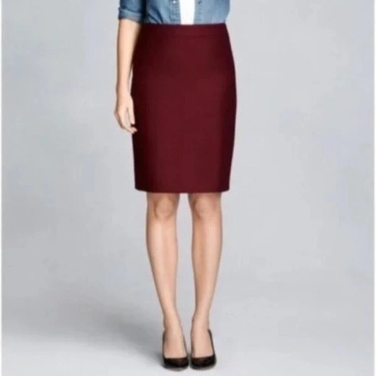 J crew burgundy clearance skirt