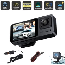 1080P 3 Lens Car DVR Dash Cam Front Rear Inside Camera Video Recorder G-Sensor