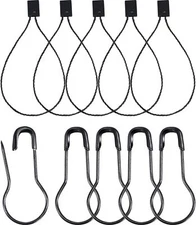  500 Pieces Hang Tag String 500 Pieces Black Pins 6.6 Inch Clothes Tags 