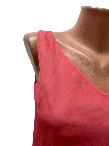 MAX&CO by MAX MARA Gr. DE 34 / XS 100% Seide Kleid Korallenfarbe BEstickt - Bild 6 von 6