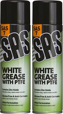 2 x SAS White Grease + PTFE 500ml Schmieröl Kettenscharnier Federverschluss SAS7