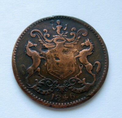 1846 Rutherford Bros. Harbour Grace 1/2 Penny Merchant Token | eBay