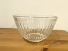 Pyrex 3 Cup Glass Ribbed Bowl EUC Clear 7401 - S 5.5” Made In The USA Mixing #2