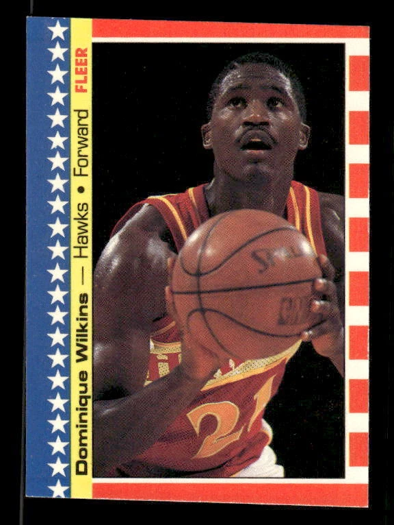 1987-88 Fleer Stickers #7 Dominique Wilkins - EX - EXACT SCAN | eBay