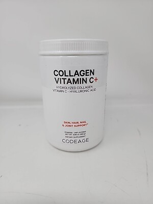 Collagen Vitamin C + Powder, Unflavored, 9.98 oz (283 g) Exp  07/27