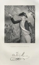steel engraving Washington's Generals Marion Francis Am Revolu J. B. Longacre #2