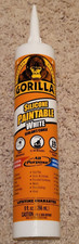GORILLA SILICONE PAINTABLE WHITE SEALANT/CAULK 9 FL oz 8070001 Single Cartridge