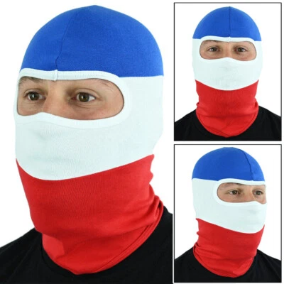 EXTREME ADRENALINE Sturmhaube Kapuzenmütze Balaclava Hooligans Ultras Weiß Blau Rot Hansa